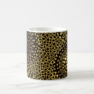 Caneca de Café com Padrão Floral Étnico Ouro Preto