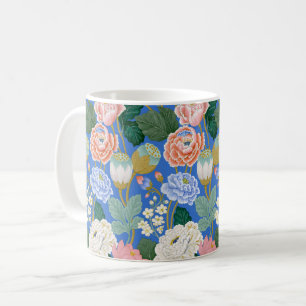 Caneca de Café com Padrão Floral Indiano Elegante