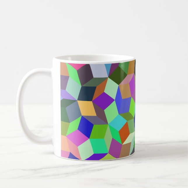 Caneca de café com padrão Penrose (Esquerda)