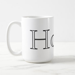 Caneca de café com palavra personalizada - Texto e