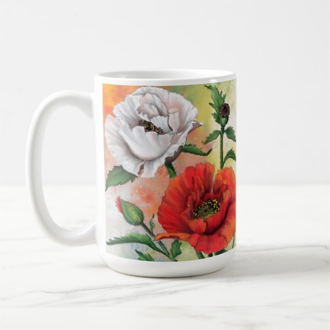 Caneca de Café com Papoulas (Esquerda)