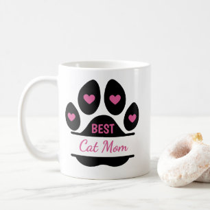 Caneca de Café com Pegada de Pata da Melhor Mãe de