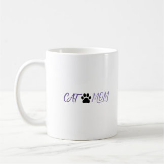 Caneca de Café com Pegada de Pata de Gato Roxo Fof
