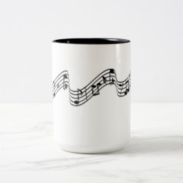 Caneca de café com piano