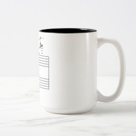 Caneca de café com piano