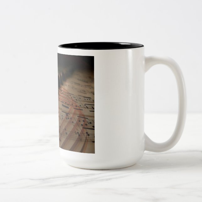 Caneca de café com piano (Direita)