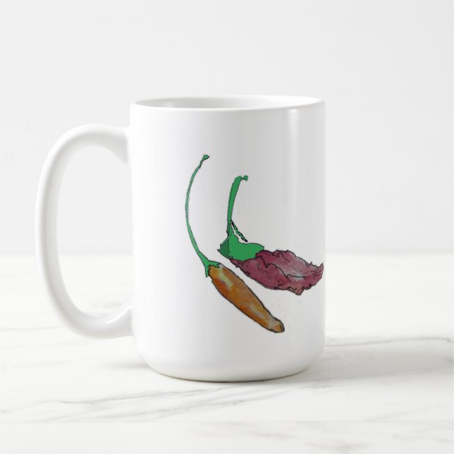 Caneca de Café com Pimentões Jalopeno (Esquerda)