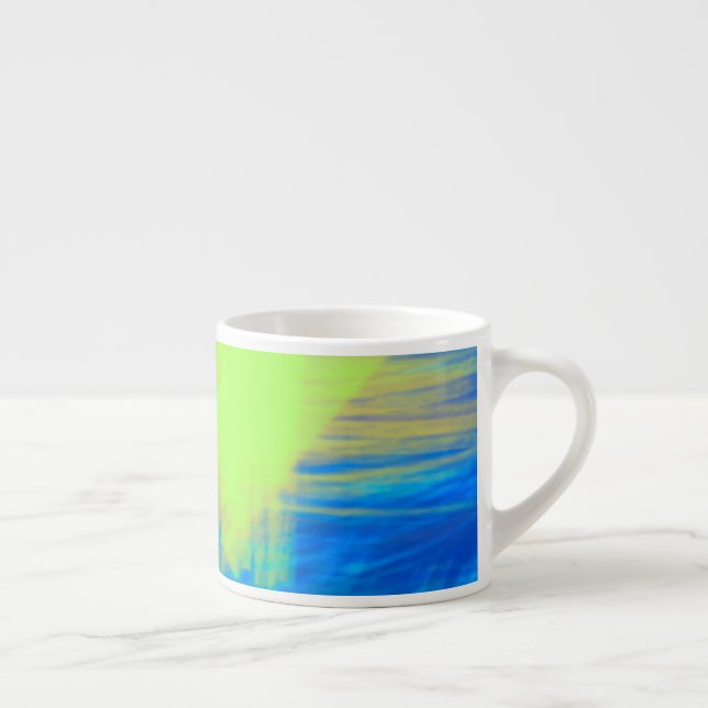 Caneca de Café com Pinceladas de Arte Abstrata (Direita)