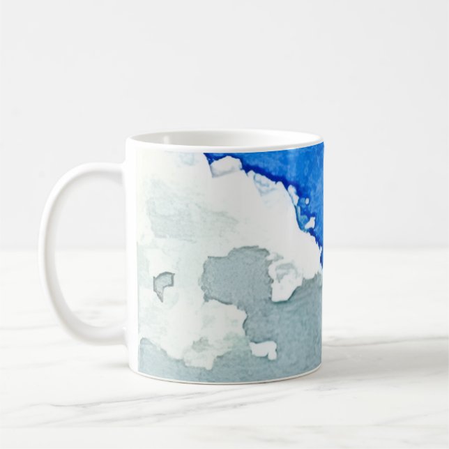 Caneca de Café com Pintura de Nuvens no Céu em Aqu (Esquerda)