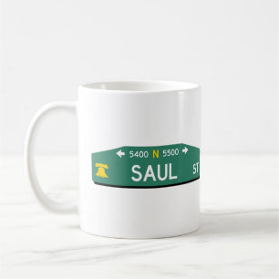 Caneca de Café com Placa de Rua de Philly: Para SE