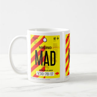 Caneca de Café com Poster de Bagagem do Aeroporto
