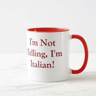 Caneca de café com provérbio italiano