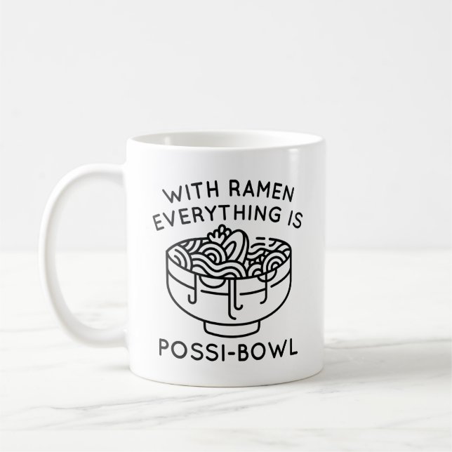 Caneca De Café Com Ramen Tudo É Possi-Bowl (Esquerda)