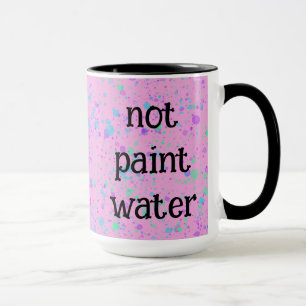 Caneca de café com respingo rosa engraçado não pin