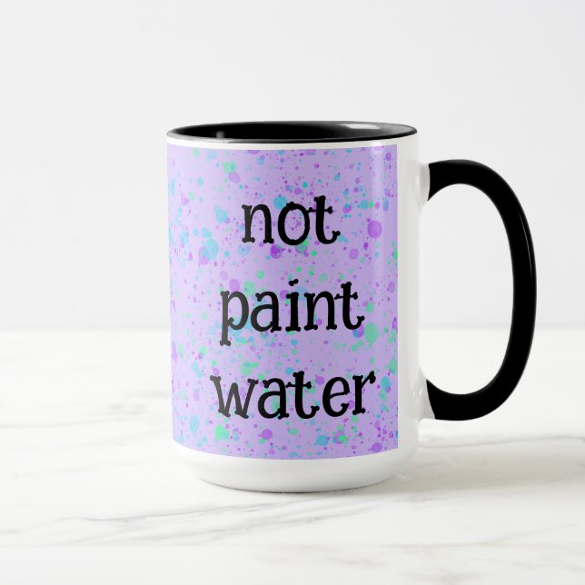 Caneca de café com respingo roxo engraçado não pin (Direita)