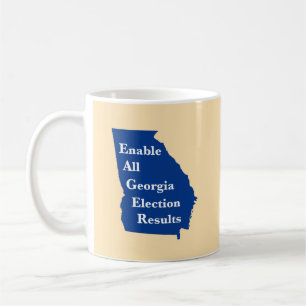 Caneca de Café com Resultados da Eleição na Geórgi