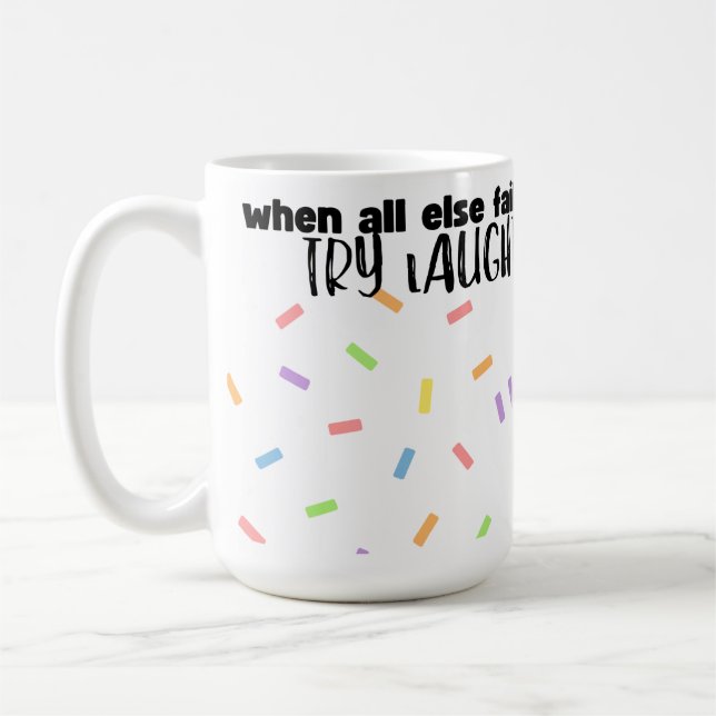 Caneca de Café com Riso Feliz Fofinho  (Esquerda)
