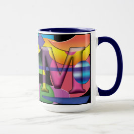 Caneca de café com RM monogramada