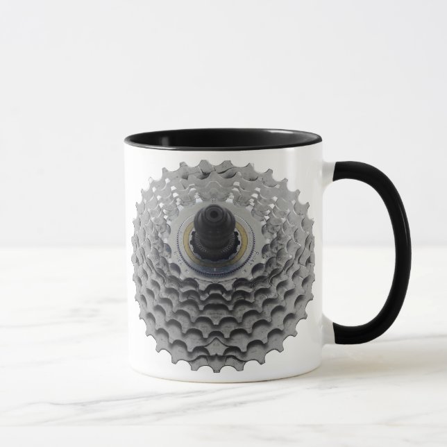 Caneca de café com roda dentada da bicicleta (Direita)