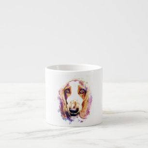 Caneca de café com rosto de cachorro Basset Hound 