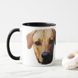 Caneca de café com rosto de cachorro personalizado