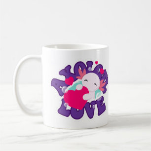 Caneca de Café com Salamandra Axolote Fofa