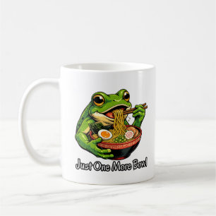 Caneca de Café com Sapo Fofo Comendo Macarrão