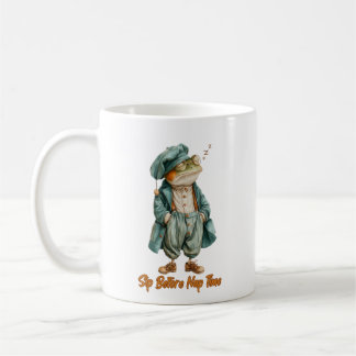 Caneca de Café com Sapo Vintage Sonolento