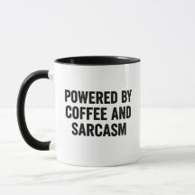 Caneca de Café com Sarcasmo Engraçado | Presente p