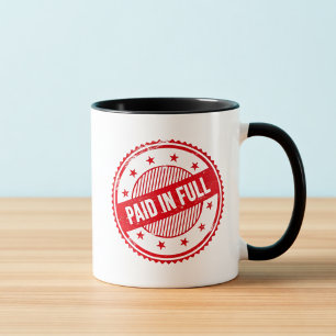 Caneca de Café com Selo Angustiado Pago Integralme