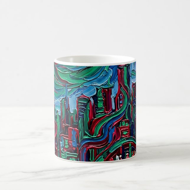Caneca de Café com Silhueta da Cidade em Tons de J (Centro)