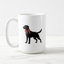 Caneca de Café com Silhueta de Cachorro Labrador R