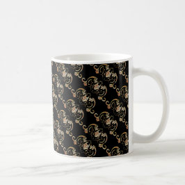 Caneca de Café com Símbolo Chinês de Morcego