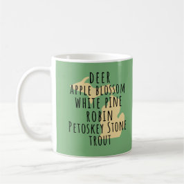 Caneca de Café com Símbolos do Estado de Michigan