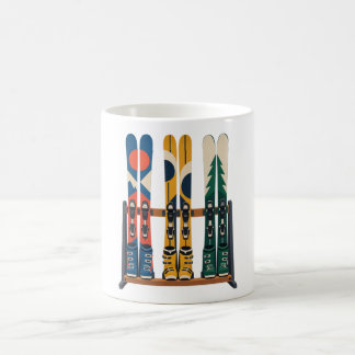 Caneca de Café com Suporte de Aluguel de Esqui Col