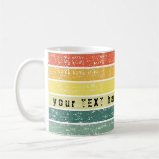 Caneca de café com tema Retro Stripe Coastal