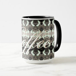 Caneca de Café com Texto Dourado