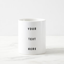 Caneca de Café com Texto Personalizado