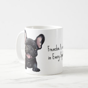 Caneca De Café Com texto personalizado, 🐶 filhote francês