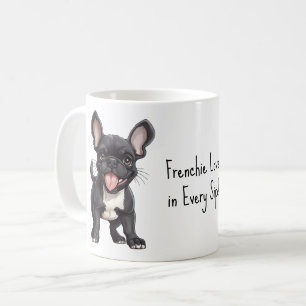 Caneca De Café Com texto personalizado, 🐶 filhote francês