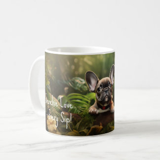 Caneca De Café Com texto personalizado, 🐶 filhote francês