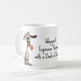 Caneca De Café Com texto personalizado, 🐶whippet louco 🤪