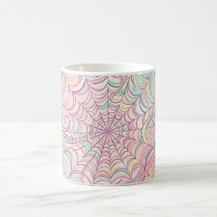 Caneca de Café com Tinta em Renda de Teia de Aranh