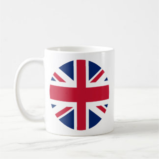 Caneca de café com Union Jack Circular
