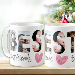 Caneca de café com várias fotos de Melhor Amiga co