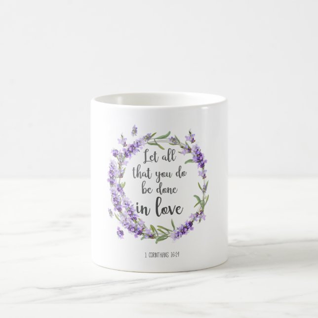 Caneca de Café com Versículo Bíblico (Centro)