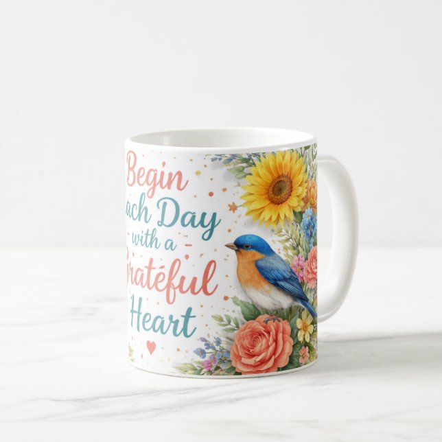 Caneca de café com vibração positiva (Frente Esquerda)