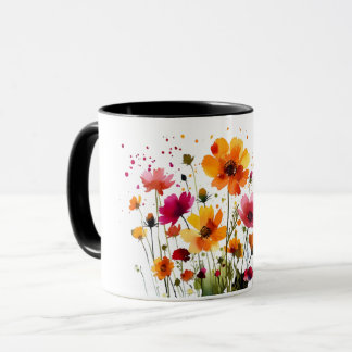 Caneca de café com vida selvagem da floresta fofa 