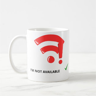 CANECA DE CAFÉ COM WIFI ENGRAÇADO SEM SINAL NÃO ES