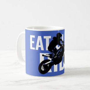 Caneca De Café Coma a Corrida do Sono Motocross Pop Art